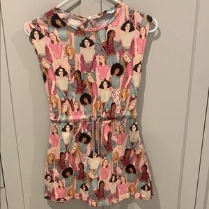 Mayoral Multicolor Graphics Diverse Girl Pattern Dress/shorts with drawstring